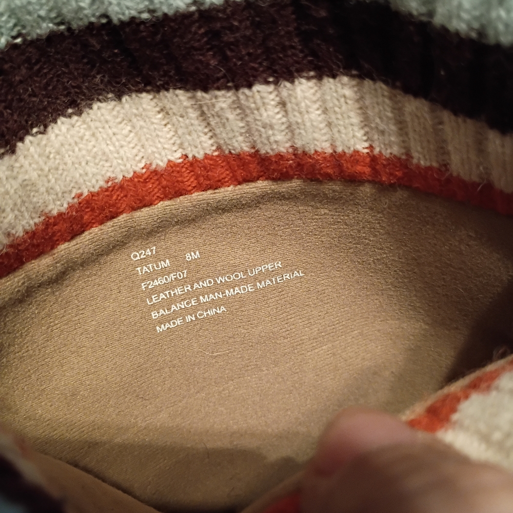 Colorful Striped Womens Coach Boots - Picture 3 of 8